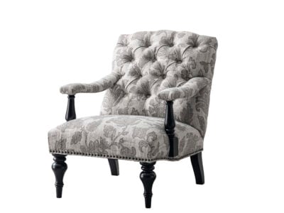 Alcoma Accent Chair in modern Kenyan living room – upholstered armchair with wooden legs.