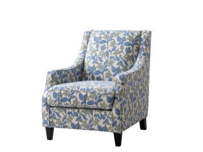 HeartCort Accent Chair in Kenyan living room – modern upholstered armchair with wooden legs.