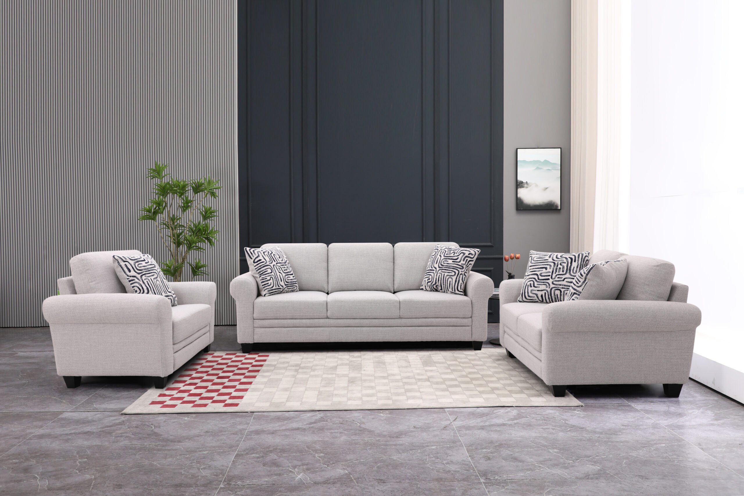 S5380C-C180(2) Barnella 6-Seater Sofa in modern Kenyan living room – spacious upholstered sofa with plush cushions.