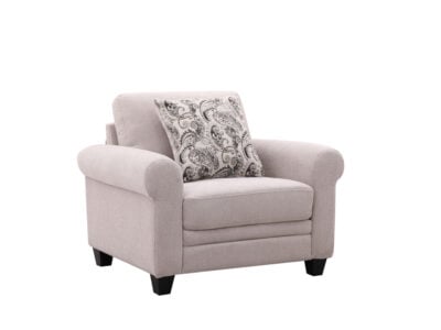 Barnsana Single Seater Sofa in modern Kenyan living room – upholstered armchair with plush cushions and wooden frame.