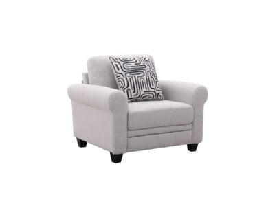 Barnella Single Seater Sofa in modern Kenyan living room – upholstered armchair with plush cushions and wooden frame.