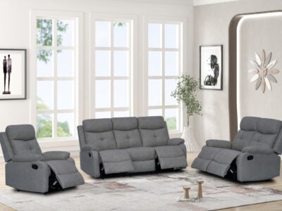 Danum 3+2 Five Seater Recliner – Dark Grey