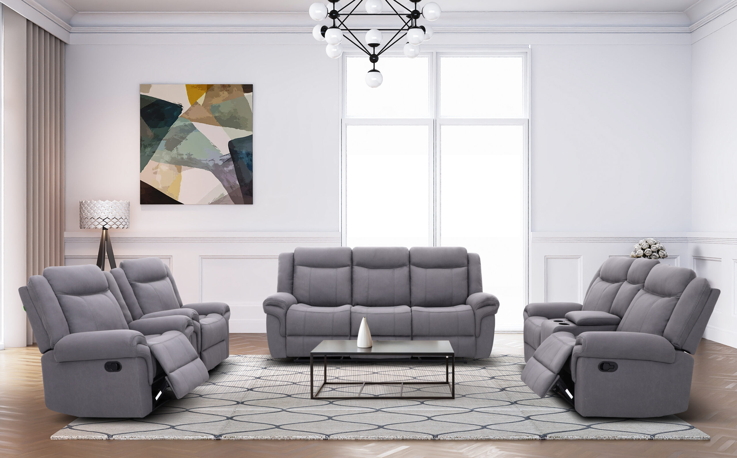 R5564A-J547(4) Paxton 6 Seater Recliner – spacious recliner sofa set offering premium comfort and modern design for family living spaces.