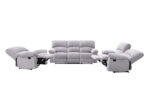 New Fabio 5 Seater Recliner – Light Grey - Image 15
