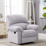 New Fabio Single Recliner Chair in Light Grey