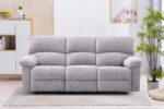 New Fabio 5 Seater Recliner – Light Grey - Image 12