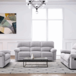 New Fabio 5 Seater Recliner – Light Grey