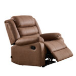 Rockwood Single Recliner in brown leather-look finish – luxury recliner chair for modern Kenyan living rooms.