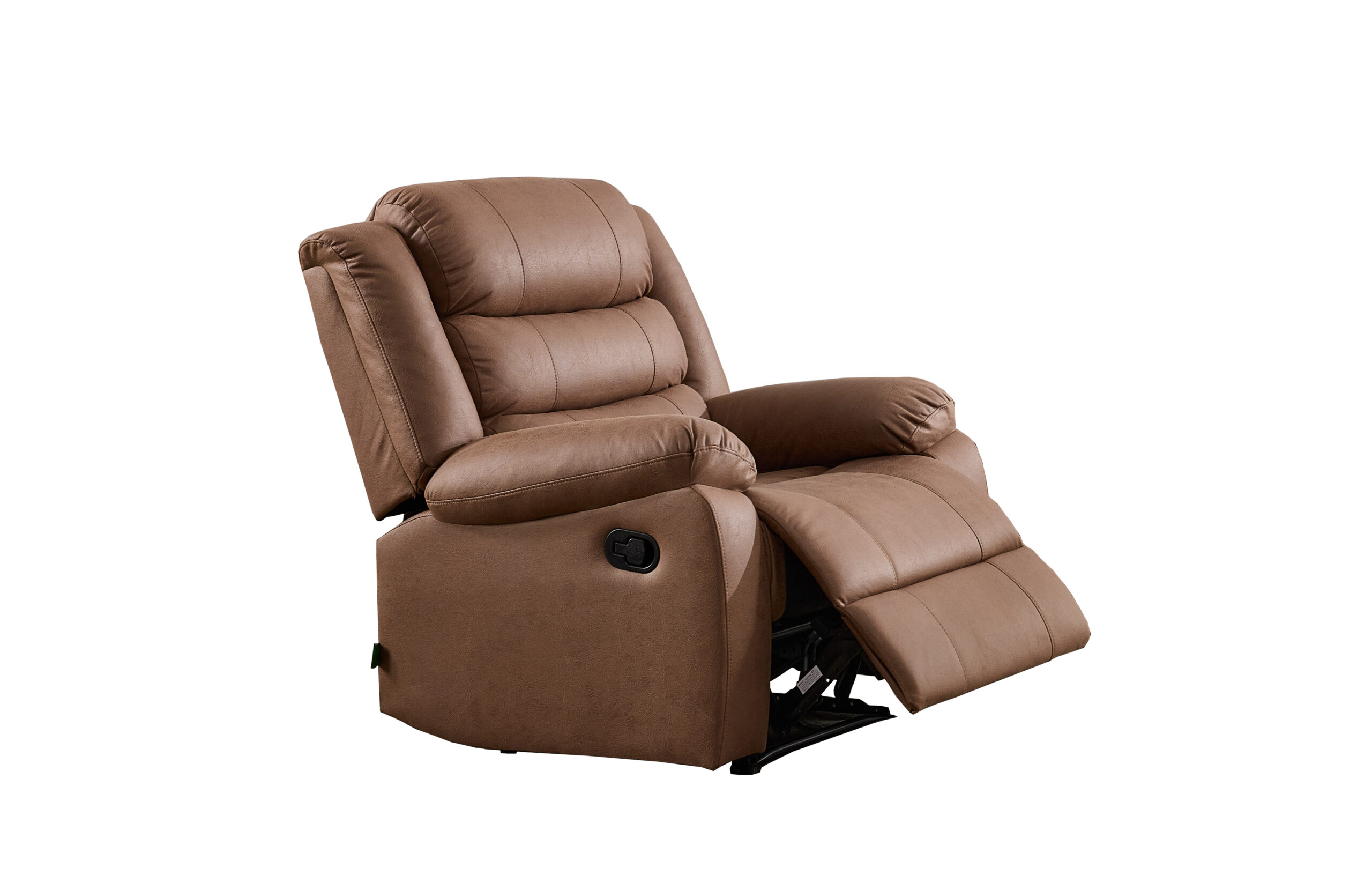 rockwood-1 Rockwood Single Recliner in brown leather-look finish – luxury recliner chair for modern Kenyan living rooms.