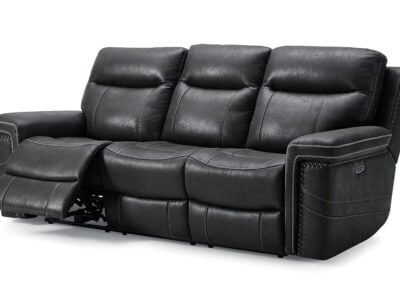 Graham three seater recliner sofa in dark grey designed for modern living room comfort