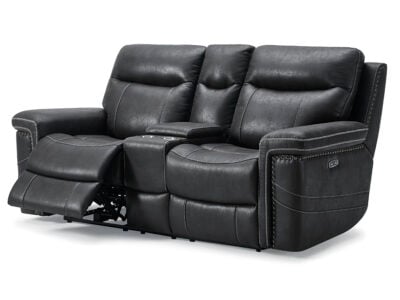 Graham two seater recliner sofa in dark grey designed for modern living room comfort