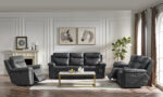 Graham 6 seater recliner sofa in dark grey designed for modern living room comfort
