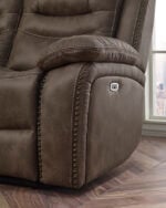 Wilber Single Recliner With Headrest Powered + Glider - Taupe - Image 3