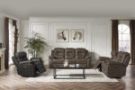 Wilber 6 seater recliner sofa in taupe designed for modern living room comfort