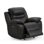 Andrea single recliner with headrest, power recline and glider for modern living room comfort