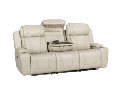 Mosswell three seater powered recliner sofa with integrated reading lights