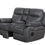 Piperton two seater recliner sofa with padded seating and smooth reclining design