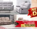 Modern living room furniture displayed during New Year deals at Victoria Homestore Kenya