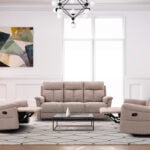 Milo 5 Seater Mechanical Recliner Sofa Set in Mocha Colour – Victoria Homestore Kenya