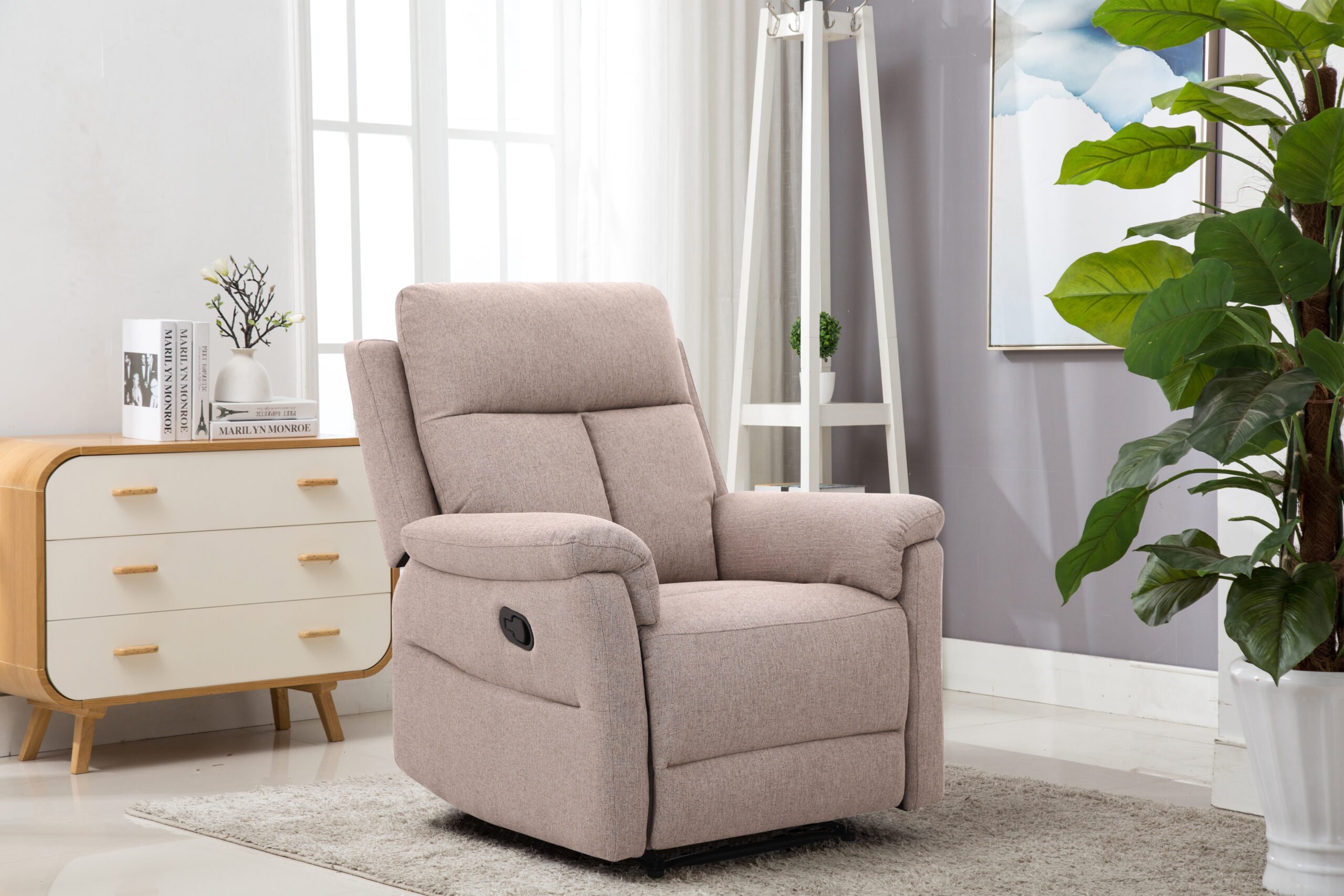 RR5643AF51D-C1008(5) Milo Single Mechanical Recliner Chair in Mocha Colour – Victoria Homestore Kenya