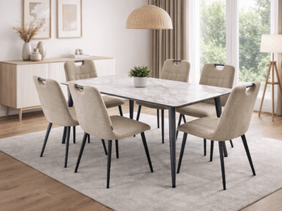 Santorin 6 Seater Dining Set for Modern Dining Room – Victoria Homestore Kenya