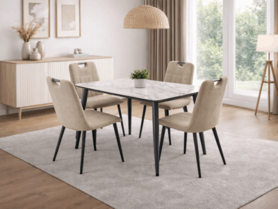 Santorin 4 Seater Dining Set for Modern Dining Room – Victoria Homestore Kenya