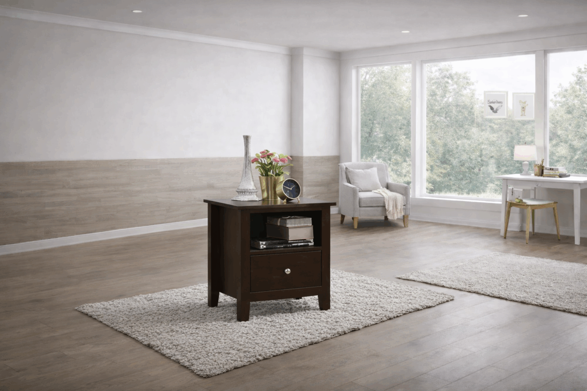 modern and classic bedside tables in a stylish Kenyan bedroom