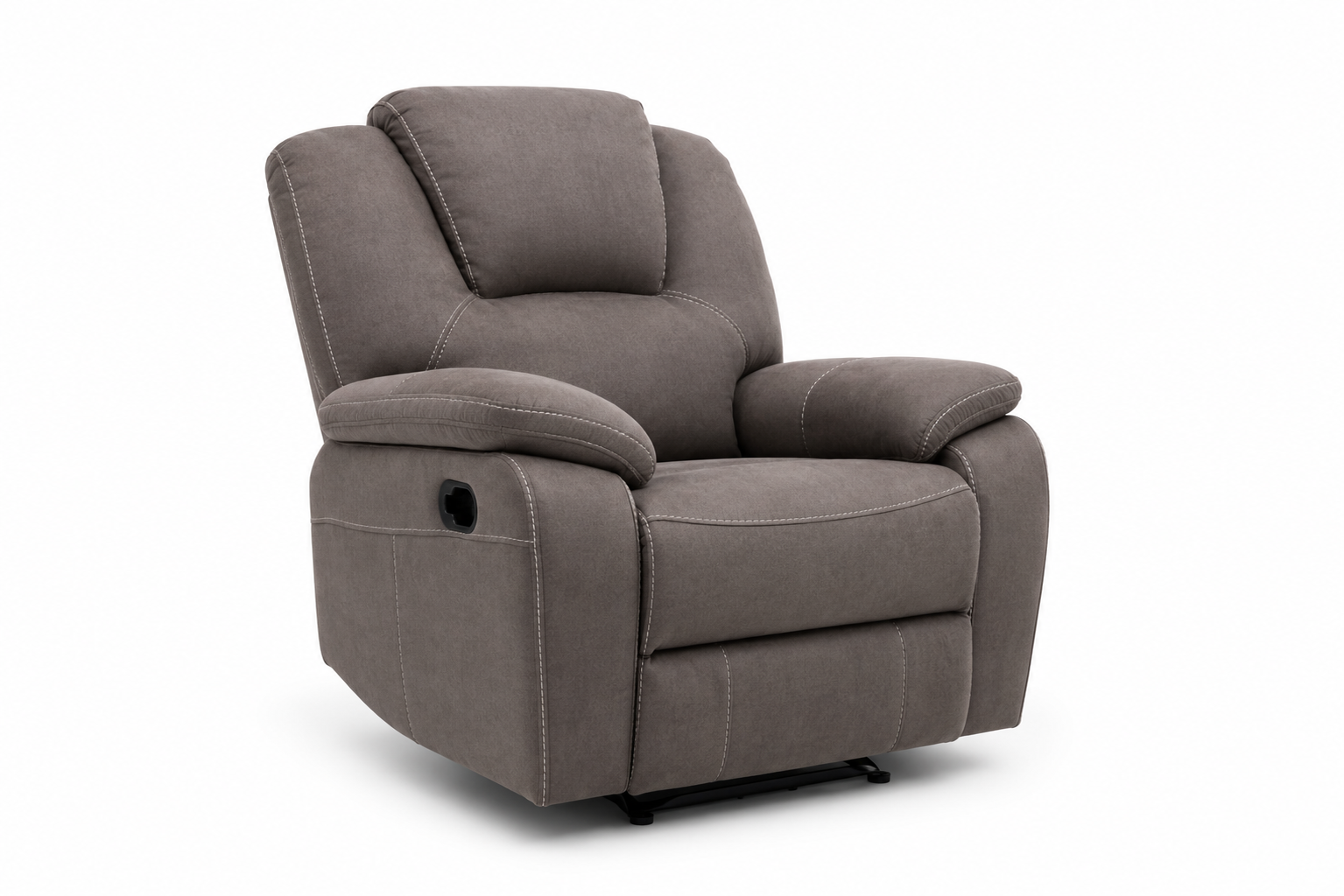zurich-single Zurich Single Recliner Chair – Taupe Fabric - Image 1
