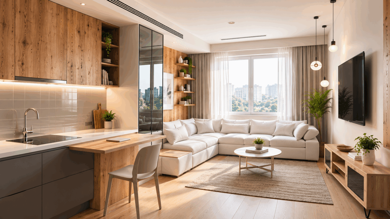 well smartly furnished studio space