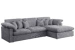 Lenora L-Shaped Corner Sofa - Grey - Image 3