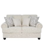 New Luther 2 seater beige sofa with rolled arms