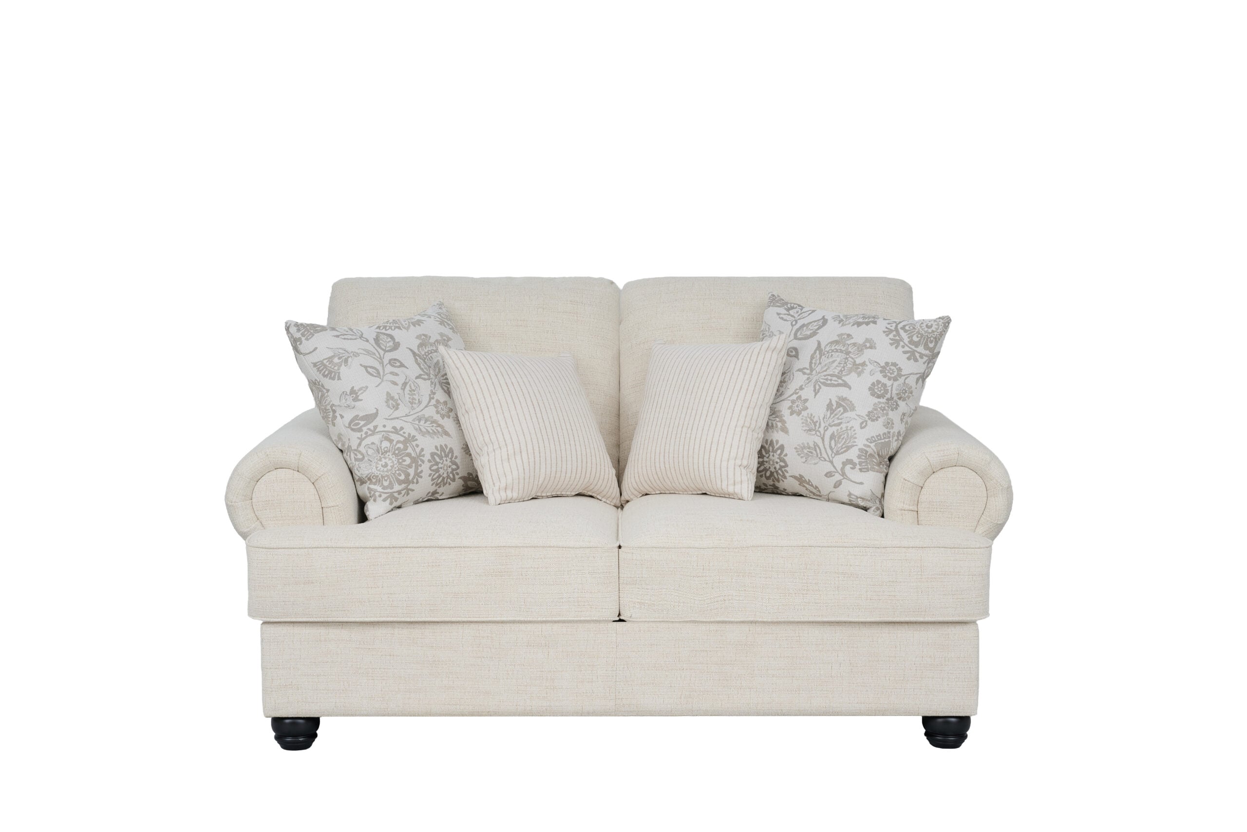 DSC_5851 New Luther 2 seater beige sofa with rolled arms