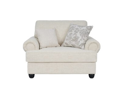 New Luther single seater beige sofa with rolled arms