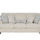 New Luther 3 seater beige sofa with rolled arms