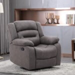 New Follow single grey recliner chair with padded seat and backrest