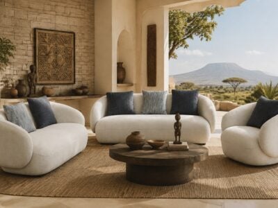 Dune 6 seater sofa in a modern living room