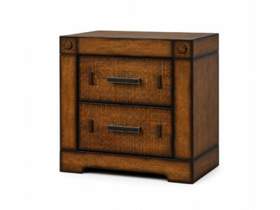 Vienna Dark Tivol wooden bedside table with two drawers