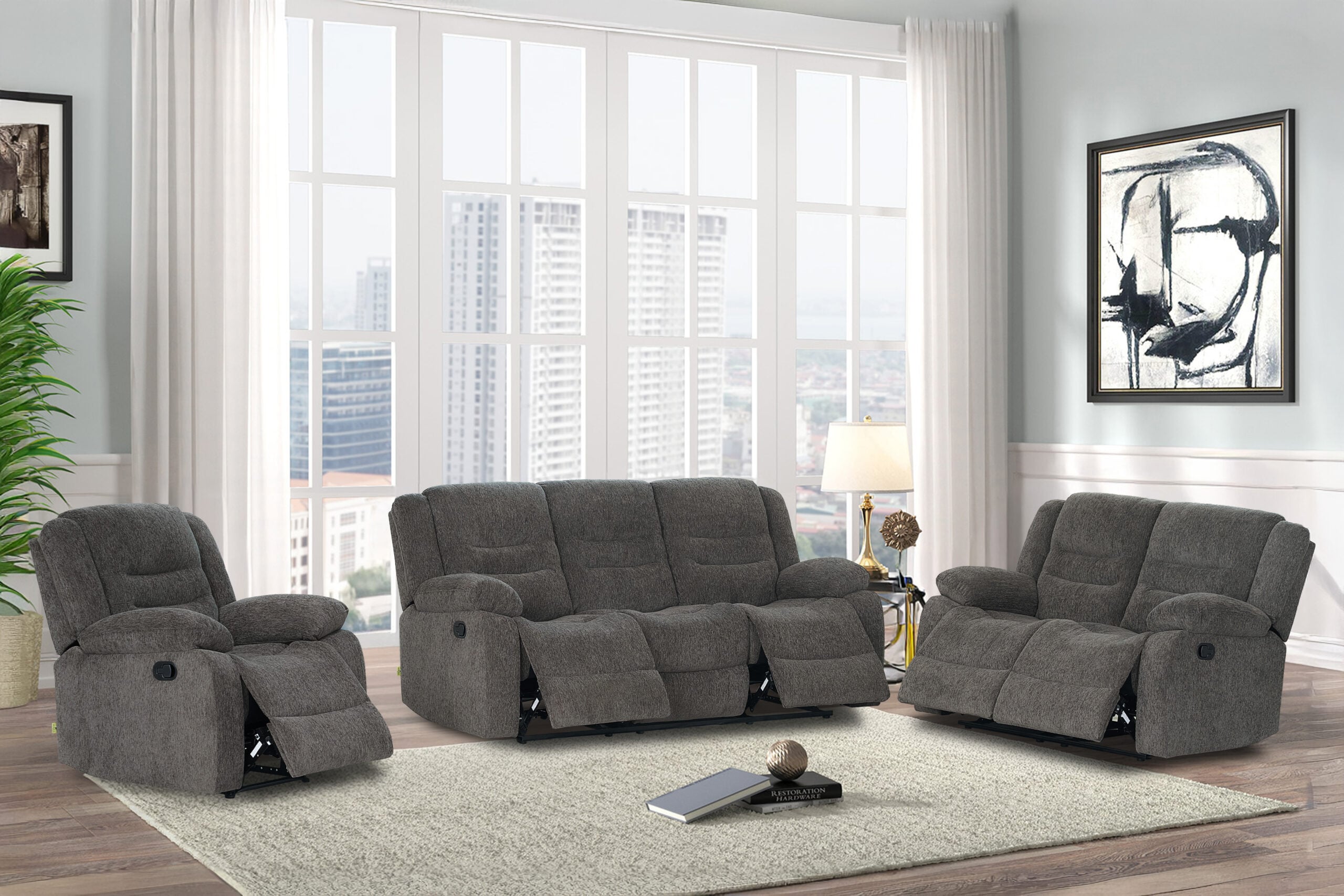 微信图片_20260714142409 New Crescent 6-seater dark grey recliner sofa set in a modern living room