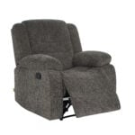 New Crescent single dark grey recliner chair with extended footrest