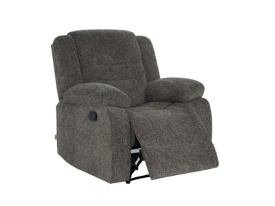 New Crescent single dark grey recliner chair with extended footrest