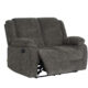 New Crescent 2-seater dark grey recliner sofa with footrests