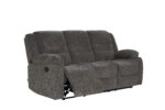 New Crescent 3-seater dark grey recliner sofa with footrests
