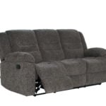 New Crescent 3-seater dark grey recliner sofa with footrests