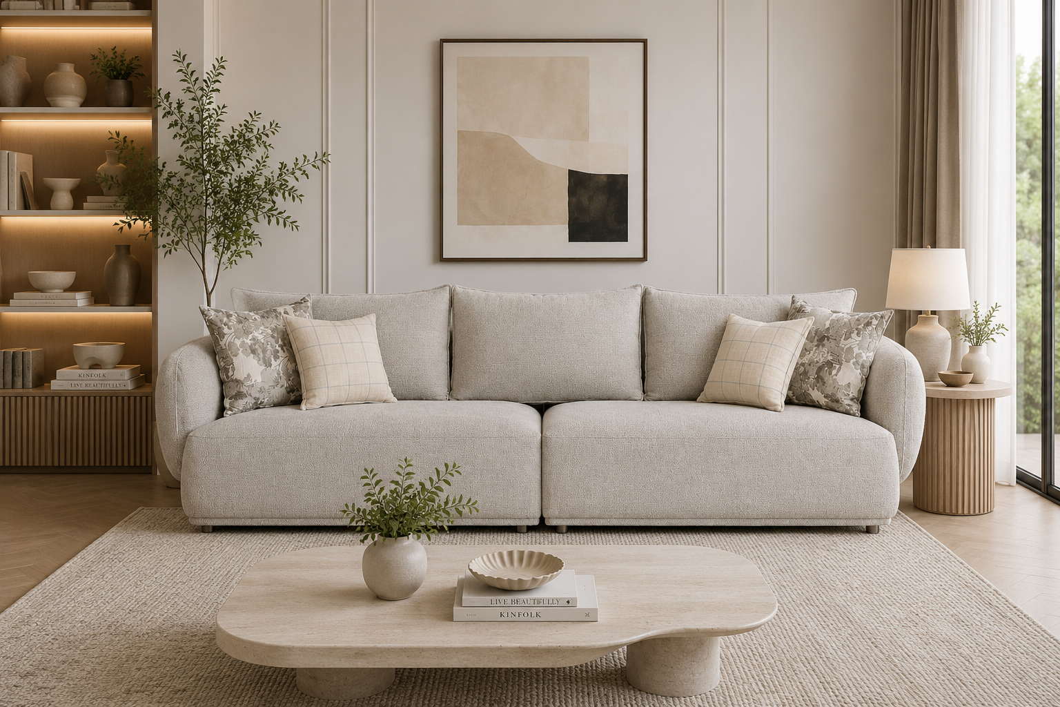 alto-3s-grey Alto 2 seater LAF stationary sofa in grey with plush cushions