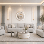 Alto 6 seater grey sofa in a modern living room