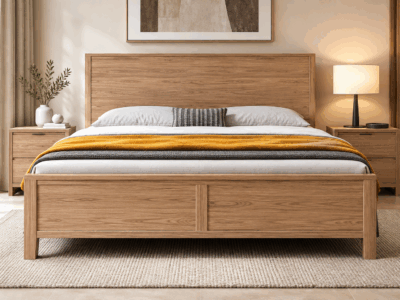 Kingston King Bed with elegant contemporary design and spacious frame