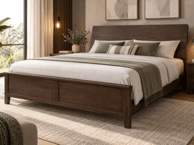 Kingston King Bed with elegant contemporary design and spacious frame