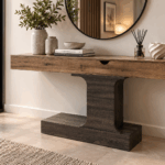 T Oak Grey Console Table