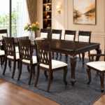 Gainda dark wood 10 seater dining set